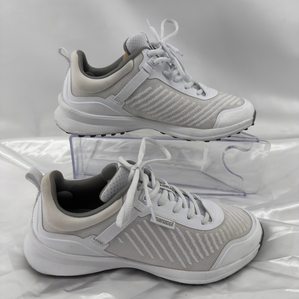 Marucci MFWCTT-W Turf Shoes Mens 8 Womens 9.5 White Grey Mesh Athletic Cleats